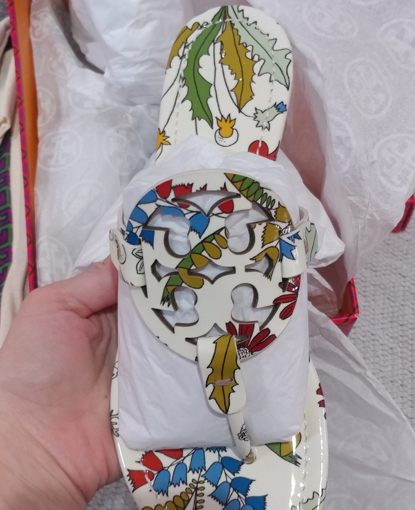 Tory Burch Ivory Meadow Folly Millers